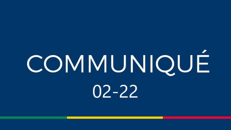 En-tête du communiqué officiel de l'Ambassade du Sénégal à Moscou